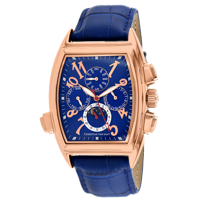 Christian Van Sant Men's Grandeur Blue Dial Watch - CV2140