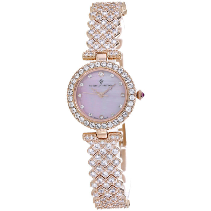 Christian Van Sant Women's Romana Pink Dial Watch - CV2954