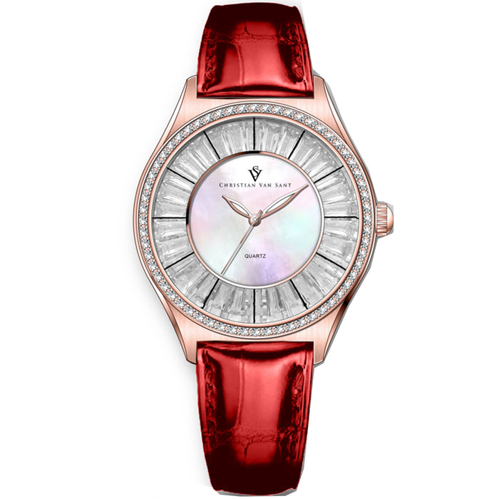 Christian Van Sant Women's Luna Mother of pearl Dial Watch - CV3208