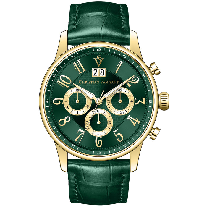 Christian Van Sant Men's Heritage Green Dial Watch - CV3943