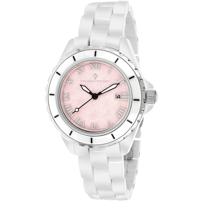 Christian Van Sant Women's Palace Pink MOP Dial Watch - CV9413