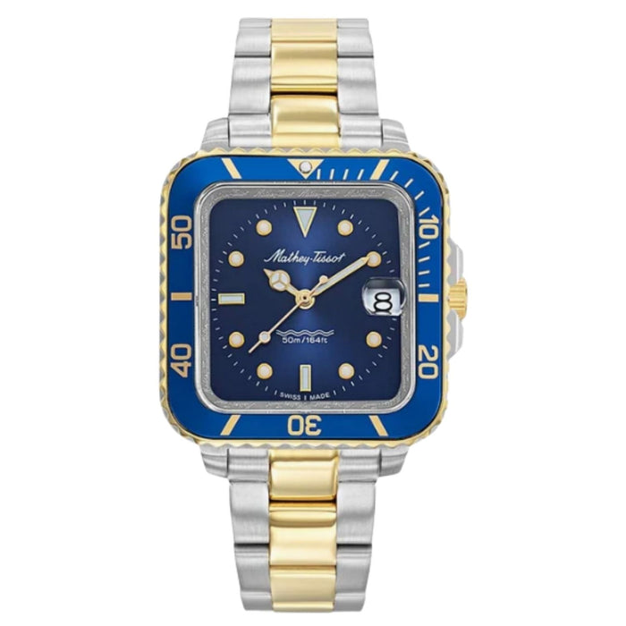 Mathey Tissot Women's Vintage Blue Dial Watch - D902QBBU