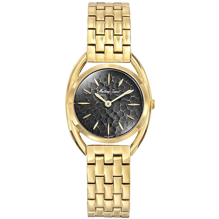 Mathey Tissot Women's Saphira Black Dial Watch - D933PYN