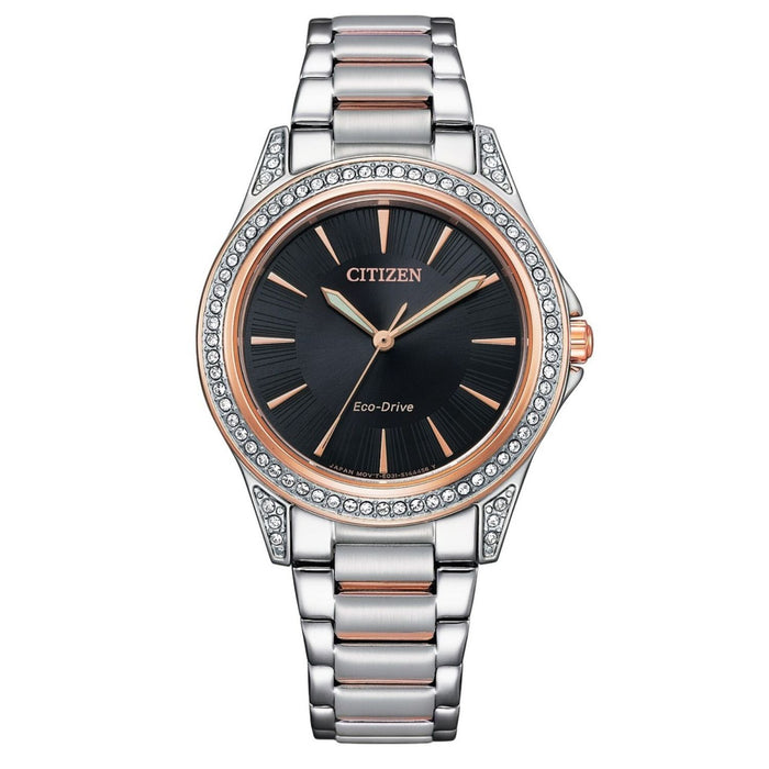 Citizen Women's Silhouette Black Dial Watch - EM0946-58E