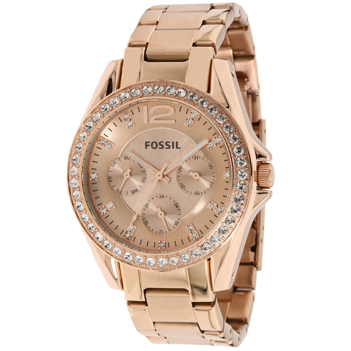 Fossil Women's Classic Rose Gold Dial Watch - ES2811