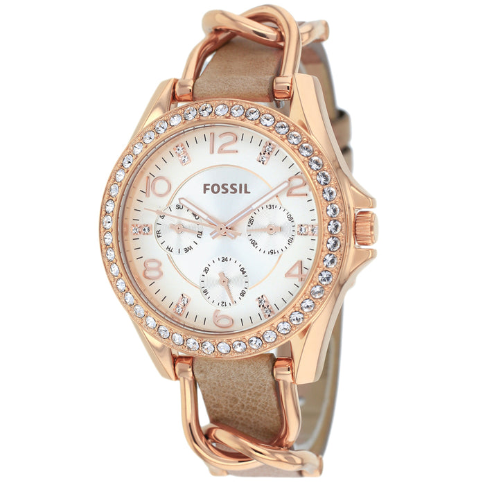 Fossil Women's Riley Silver Dial Watch - ES3466