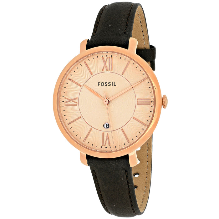 Fossil Women's Jacqueline Rose gold Dial Watch - ES3707