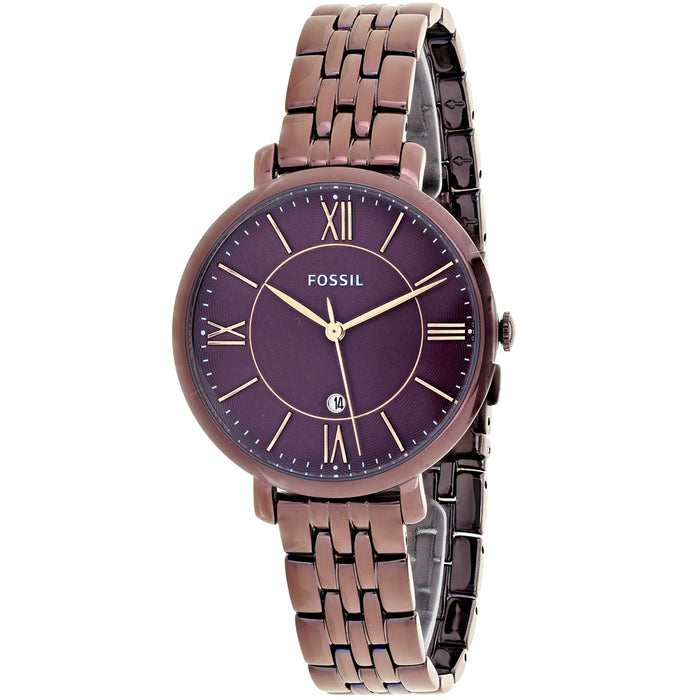 Fossil Women's Jacqueline Purple Dial Watch - ES4100