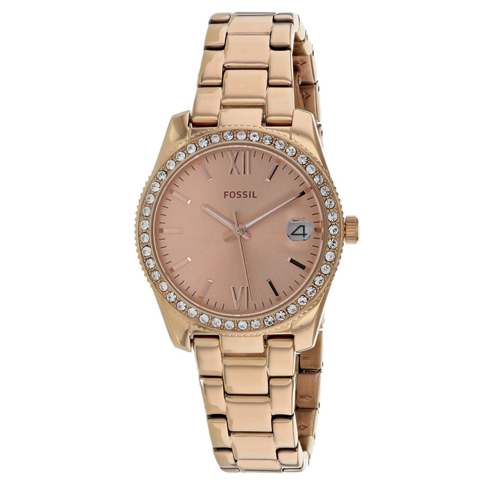 Fossil Women's Scarlette Rose Gold Dial Watch - ES4318