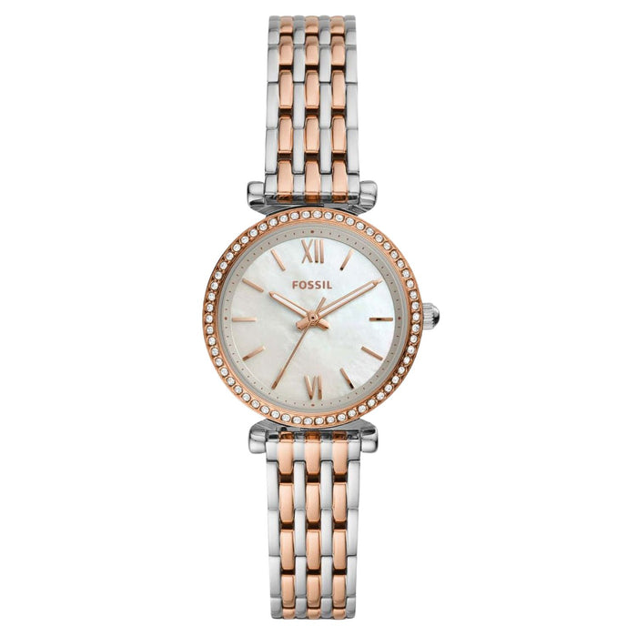 Fossil Women's Carlie Mini White Dial Watch - ES4649