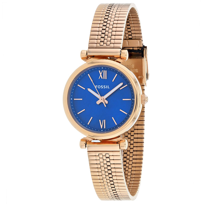 Fossil Women's Carlie Blue Dial Watch - ES4693