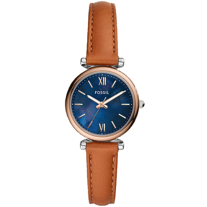 Fossil Women's Carlie Mini Blue MOP Dial Watch - ES4701