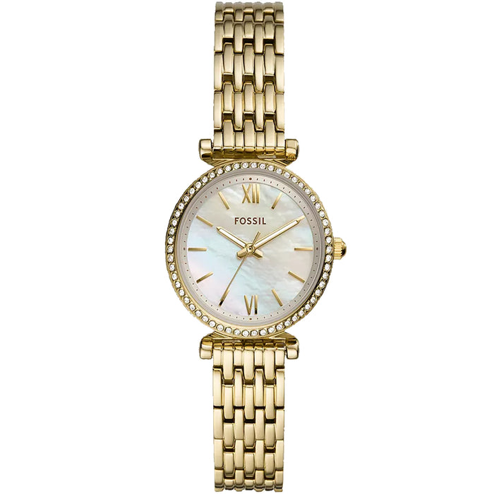 Fossil Women's Carlie Mini White MOP Dial Watch - ES4735