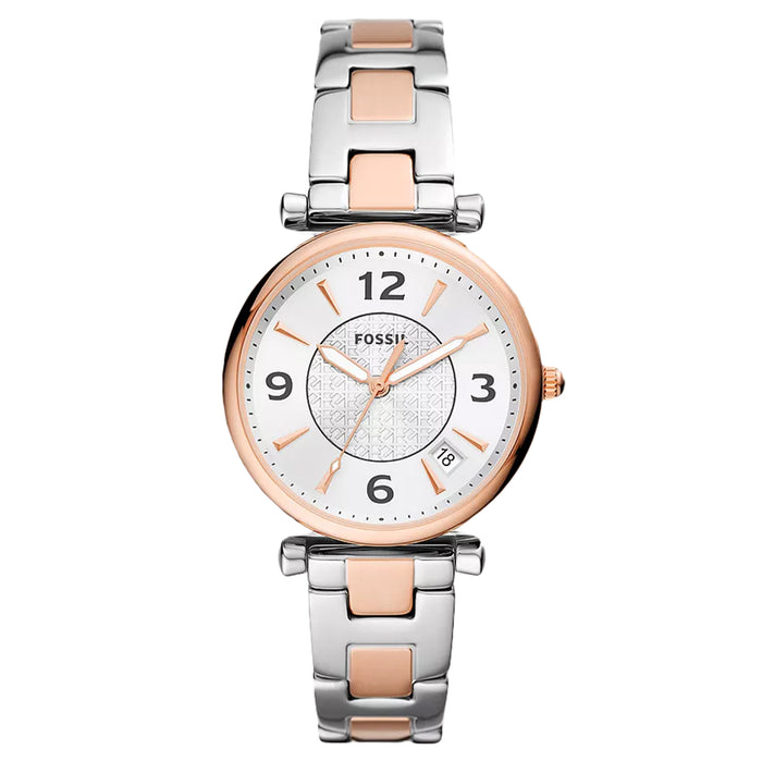 Fossil Women's Carlie Silver Dial Watch - ES5156