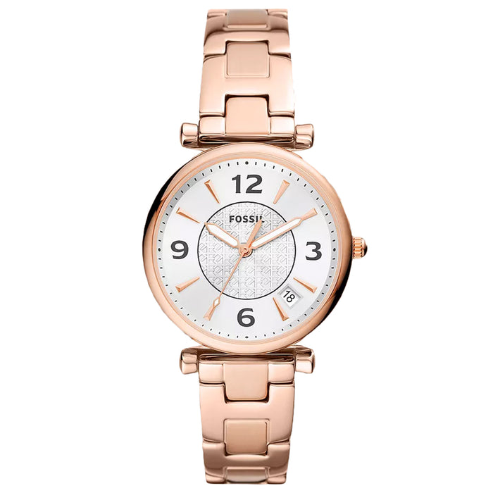 Fossil Women's Carlie Silver Dial Watch - ES5158