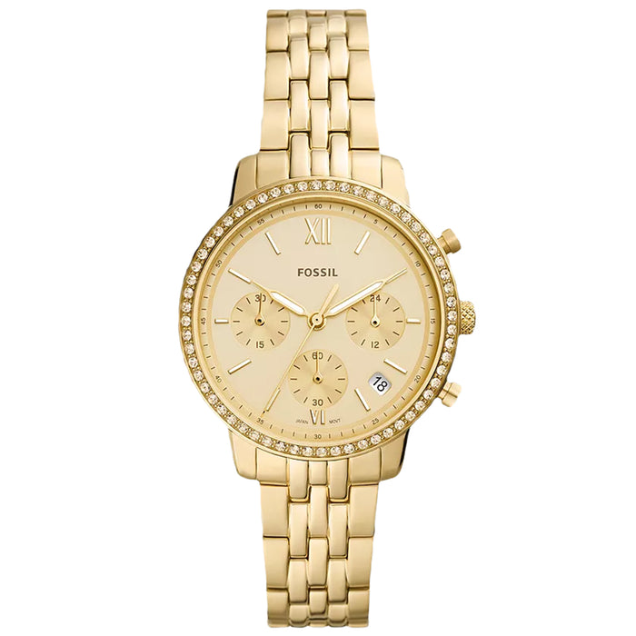 Fossil Women's Neutra Gold Dial Watch - ES5219