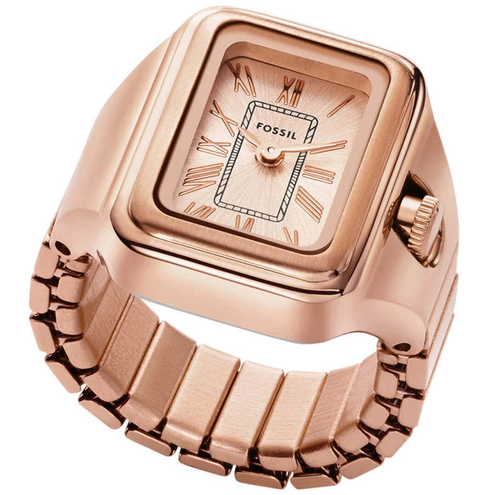 Fossil Women's Raquel Watch Ring Rose Gold Dial Watch - ES5345