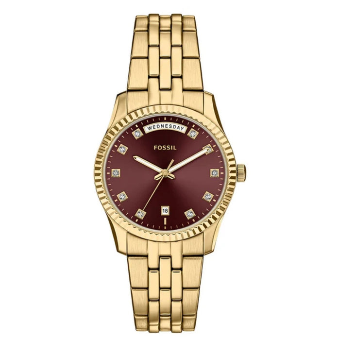 Fossil Women's Scarlette Red Dial Watch - ES5514