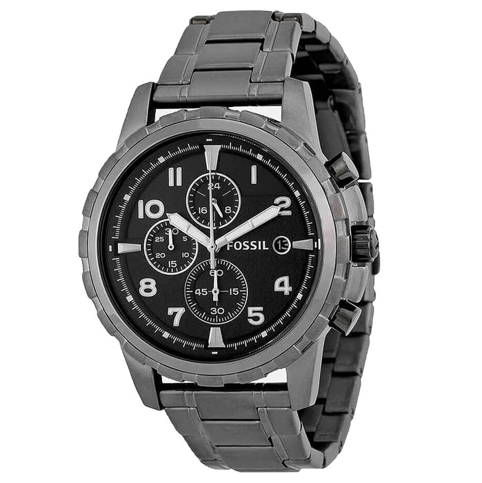 Fossil Men's Dean Black Dial Watch - FS4721IE