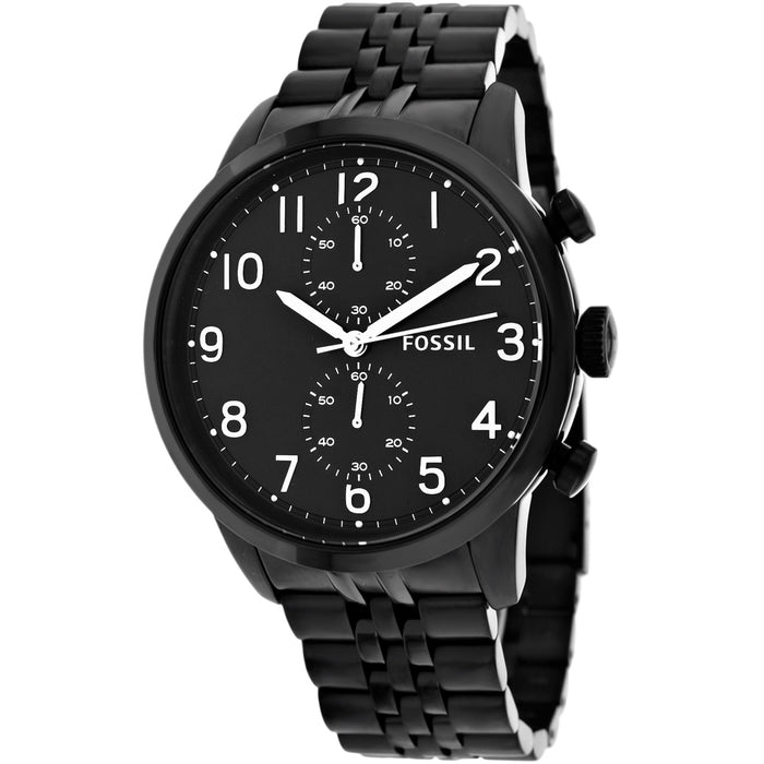 Fossil Men's Townsman Black Dial Watch - FS4877