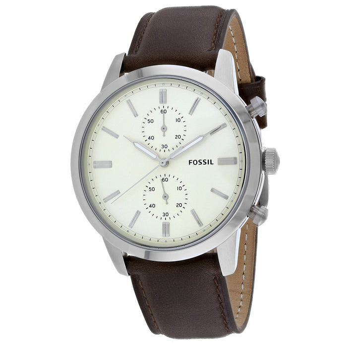 Fossil Men's Townsman Beige Dial Watch - FS5350