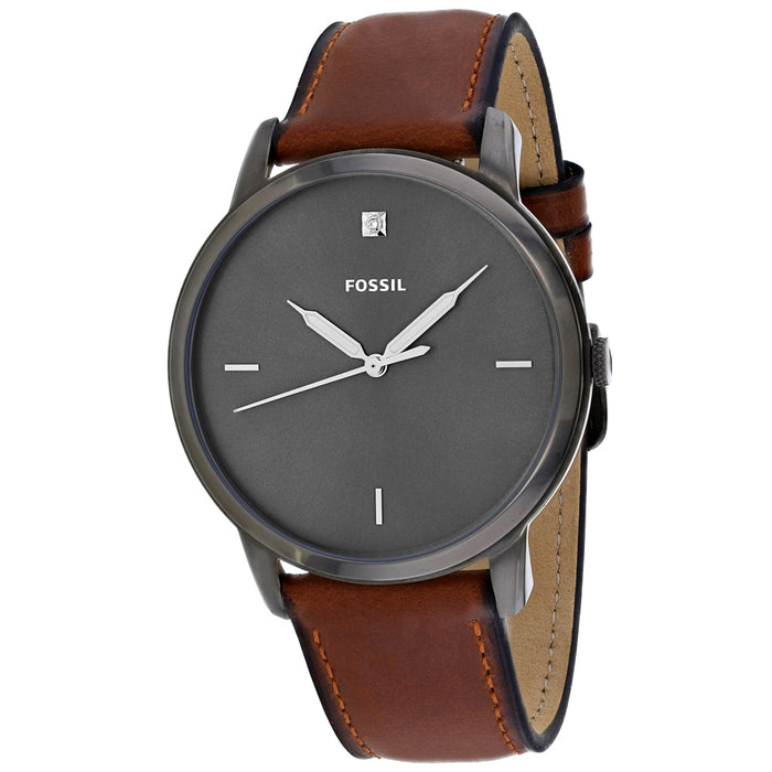 Fossil Men's Minimalist Brown Dial Watch - FS5479