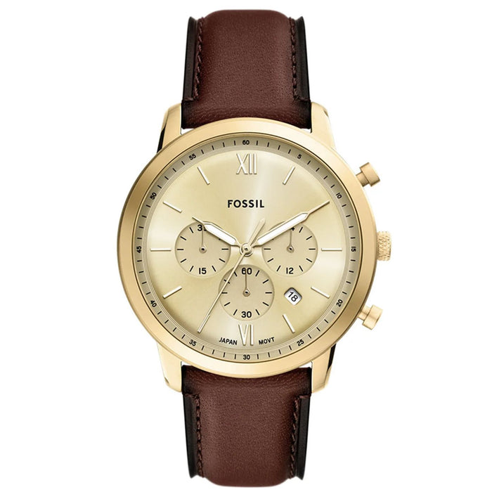 Fossil Men's Neutra Gold Dial Watch - FS6113