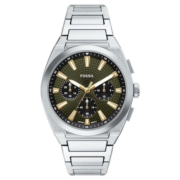Fossil Men's Everett Green Dial Watch - FS6183