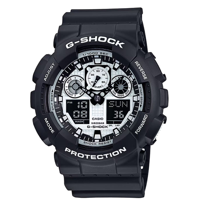 Casio Men's G-shock White Dial Watch - GA100BW-1ADR
