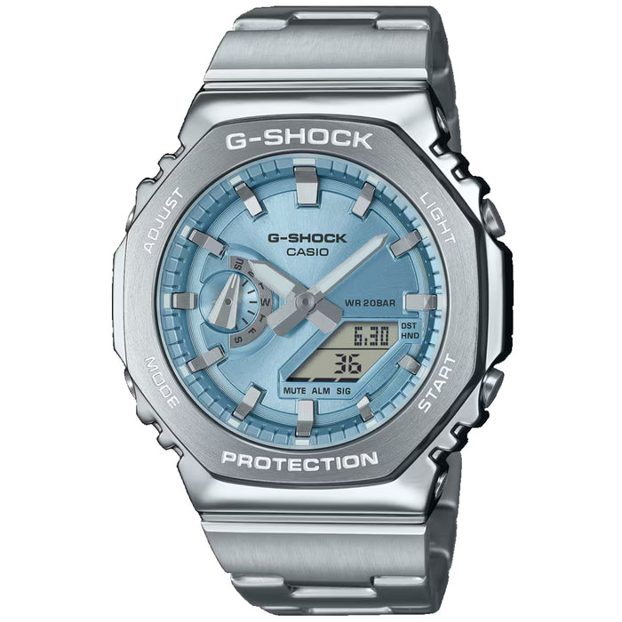 Casio Men's G-Shock G-Steel 2100 Series Blue Dial Watch - GM2110D-2A