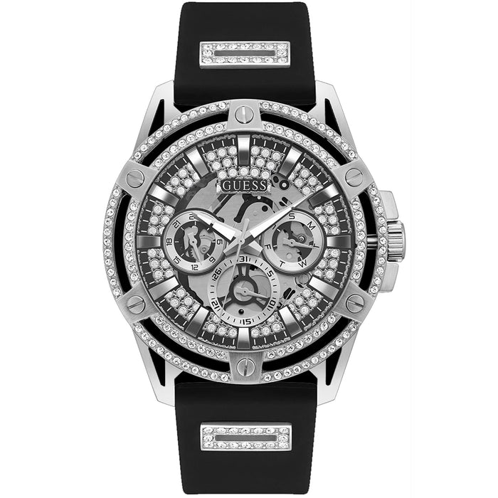 Guess Men's King Silver Dial Watch - GW0537G1