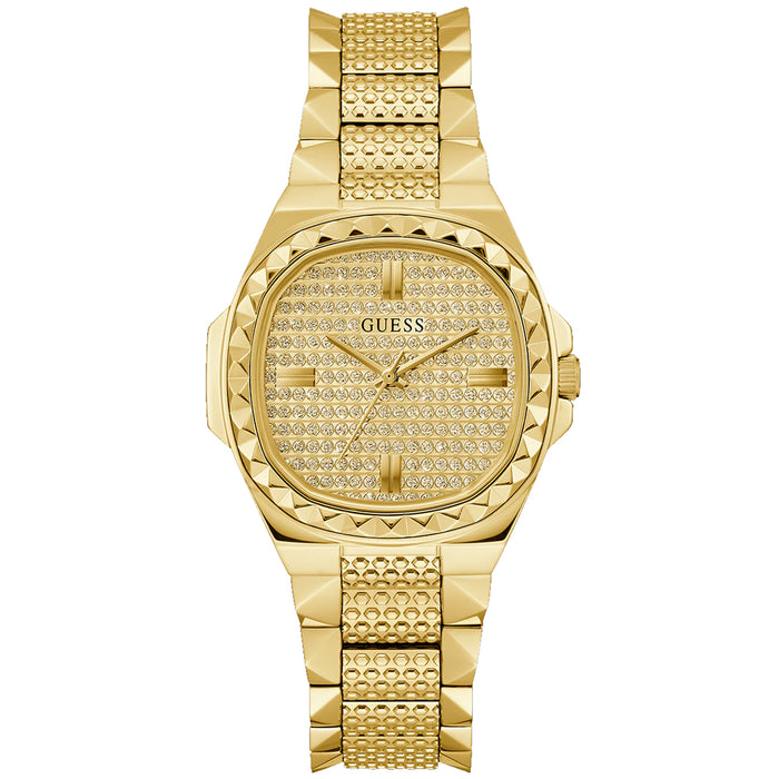 Guess Women's Rebellious Gold Tone Analog Gold Dial Watch - GW0601L1