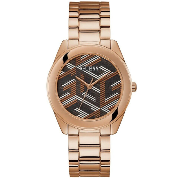 Guess Women's Cubed Brown Dial Watch - GW0607L3