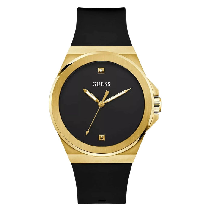 Guess Men's Vinyl Black Dial Watch - GW0790G1