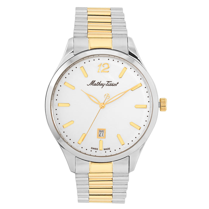 Mathey Tissot Men's Urban Metal White Dial Watch - H411MBI