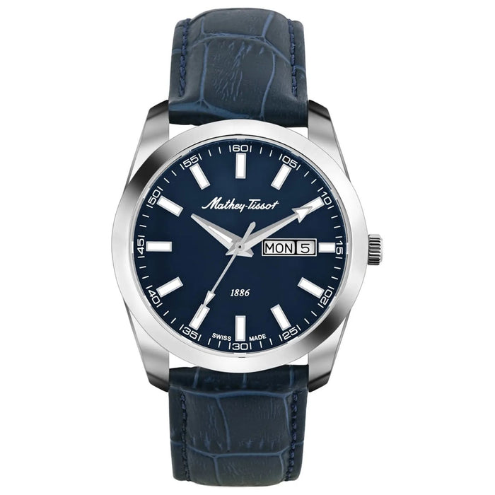 Mathey-Tissot Men's Mathy I Day-Date Blue Dial Watch - H453ALBU