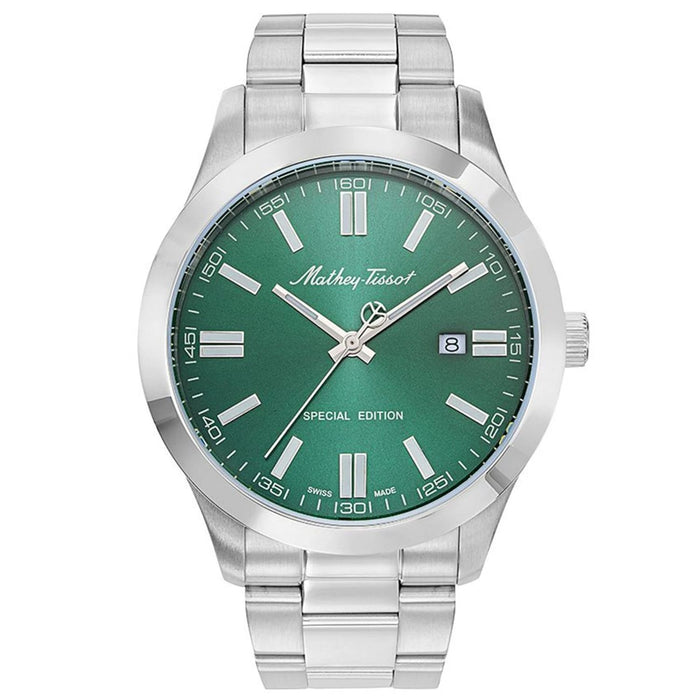 Mathey-Tissot Men's Mathy I Jumbo Green Dial Watch - H455VE