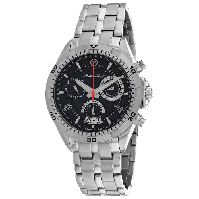 Mathey Tissot Men's Bolton Black Dial Watch - H5002CHAN