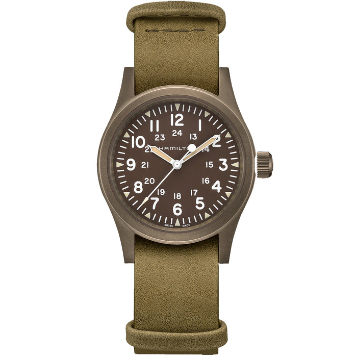 Hamilton Men's Khaki Field Green Dial Watch - H69449861