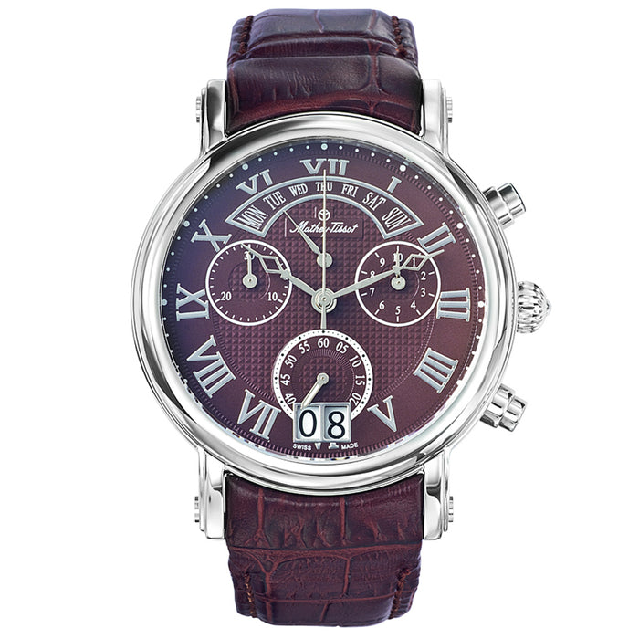 Mathey Tissot Men's Retrograde Chrono Brown Dial Watch - H7030AM