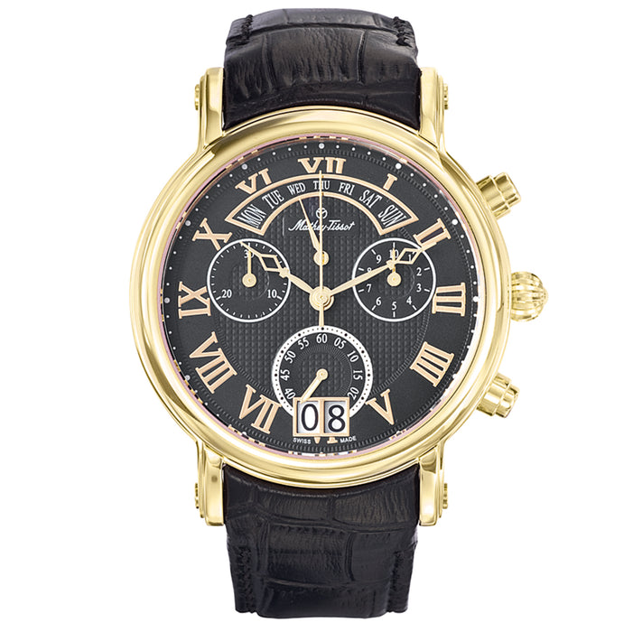 Mathey Tissot Men's Retrograde Chrono Black Dial Watch - H7030PN