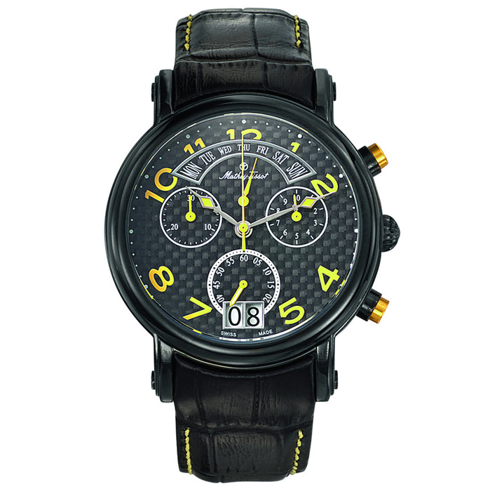 Mathey Tissot Men's Retrograde Chrono Black Dial Watch - H7030RSJ