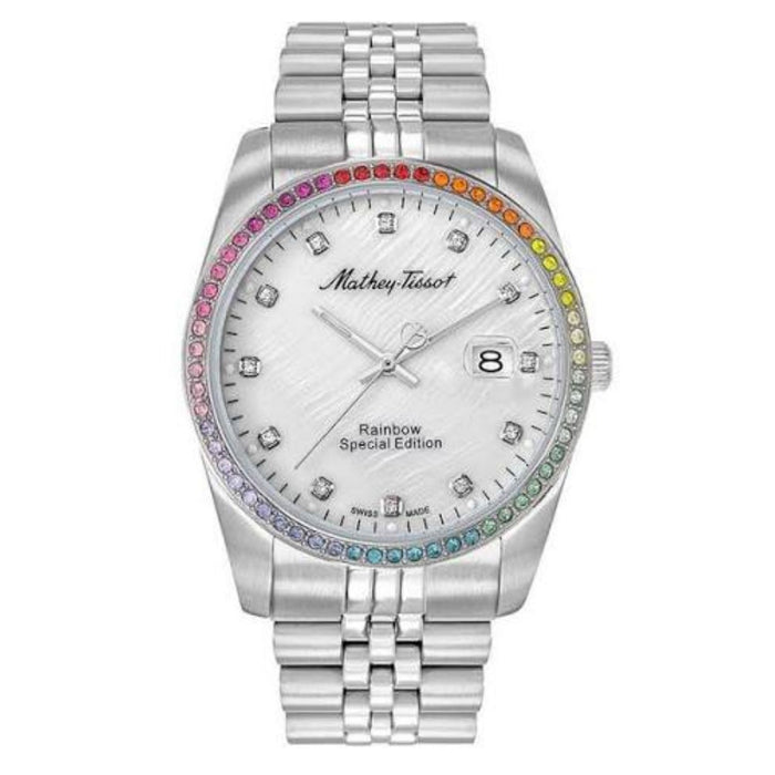 Mathey Tissot Women's Rainbow White Dial Watch - H809AQI