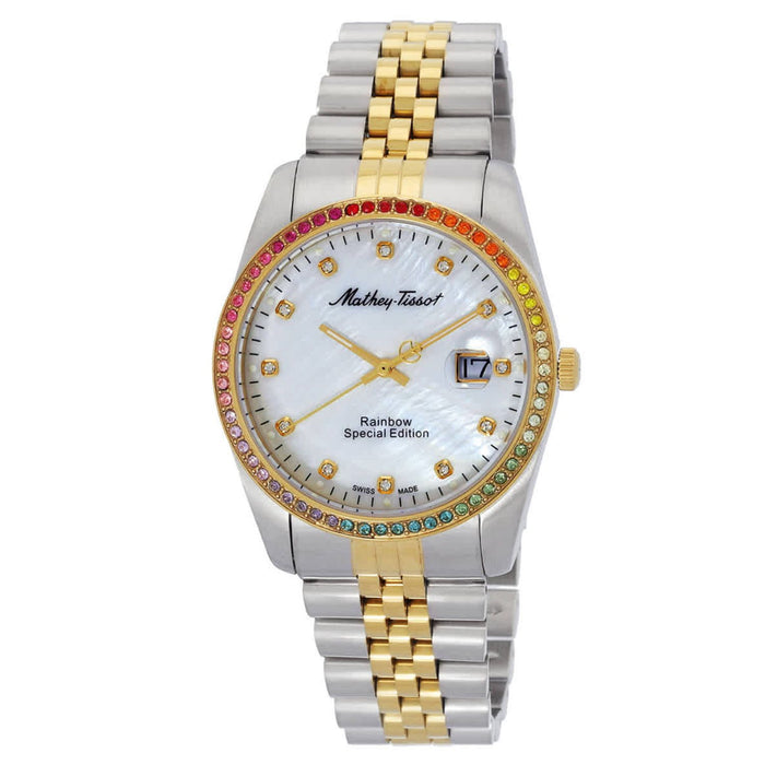 Mathey Tissot Women's Rainbow White Dial Watch - H809BQYl
