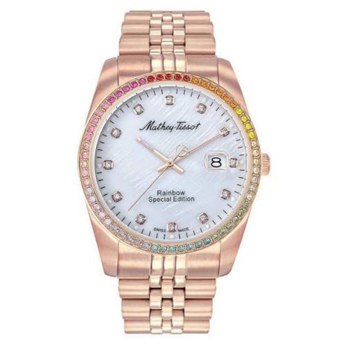 Mathey Tissot Women's Rainbow White Dial Watch - H809PQI