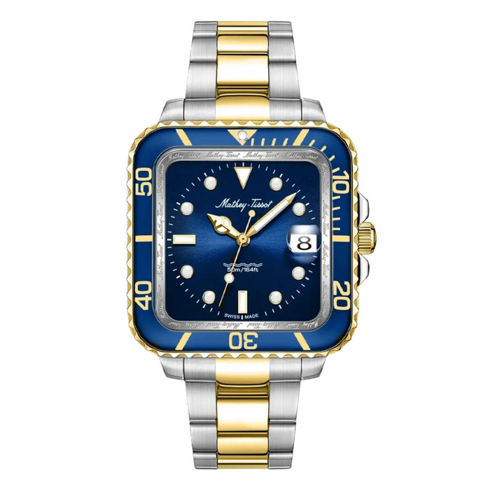 Mathey Tissot Men's Vintage Blue Dial Watch - H902QBBU