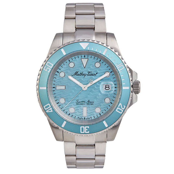 Mathey Tissot Men's Mathy Sea Blue Dial Watch - H906ZABU