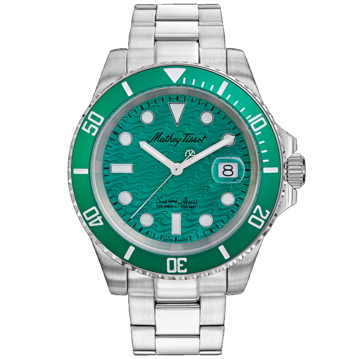 Mathey Tissot Men's Mathy Sea Greem Dial Watch - H906ZAV