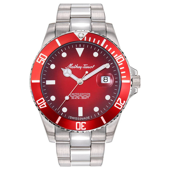 Mathey Tissot Men's Mathy Vintage Q. 42mm LE Red Dial Watch - H908ARE