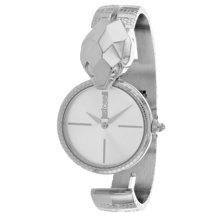 Just Cavalli Women's Glam Chic Snake Silver Dial Watch - JC1L058M0015